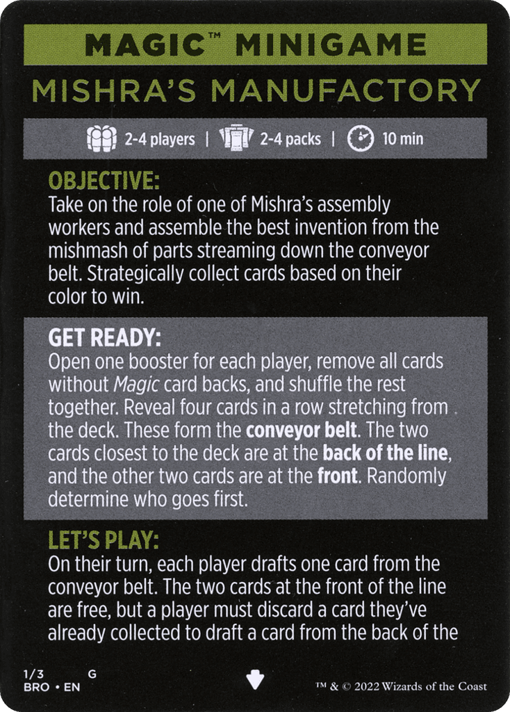 Mishra's Manufactory // Mishra's Manufactory (cont'd)