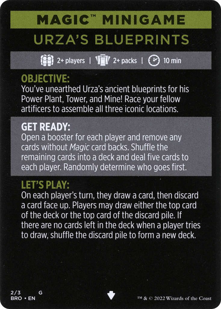 Urza's Blueprints (minigame) // Urza's Blueprints (cont'd)