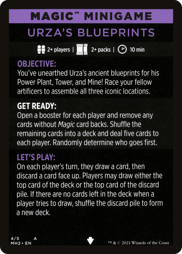 Urza's Blueprints (minigame) // Urza's Blueprints (cont'd)