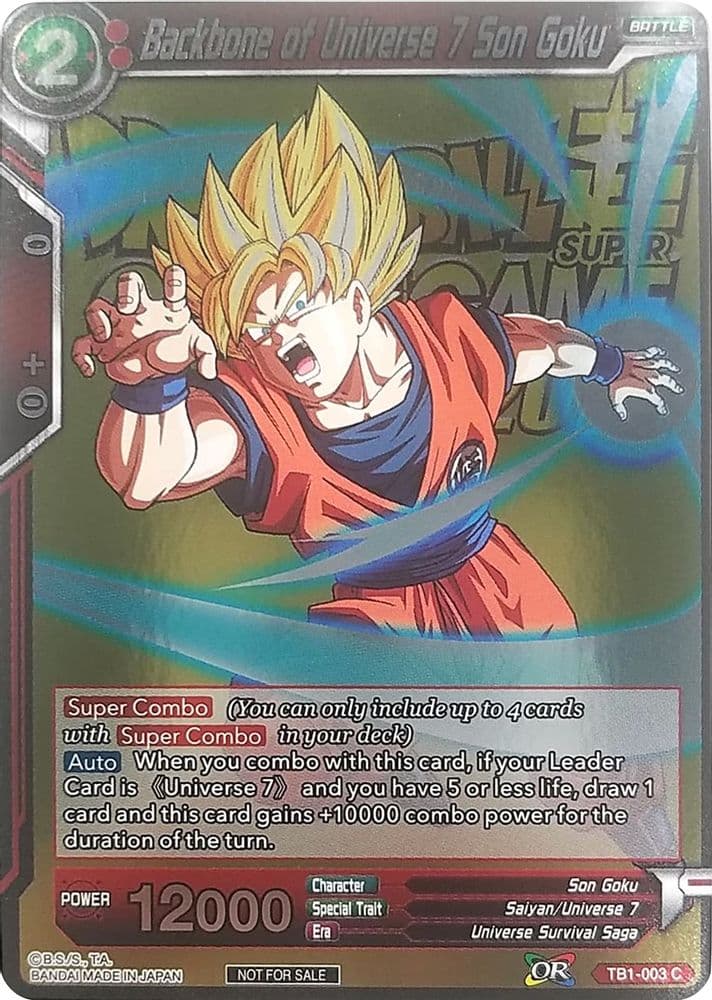 Backbone of Universe 7 Son Goku (Event Pack 2018)