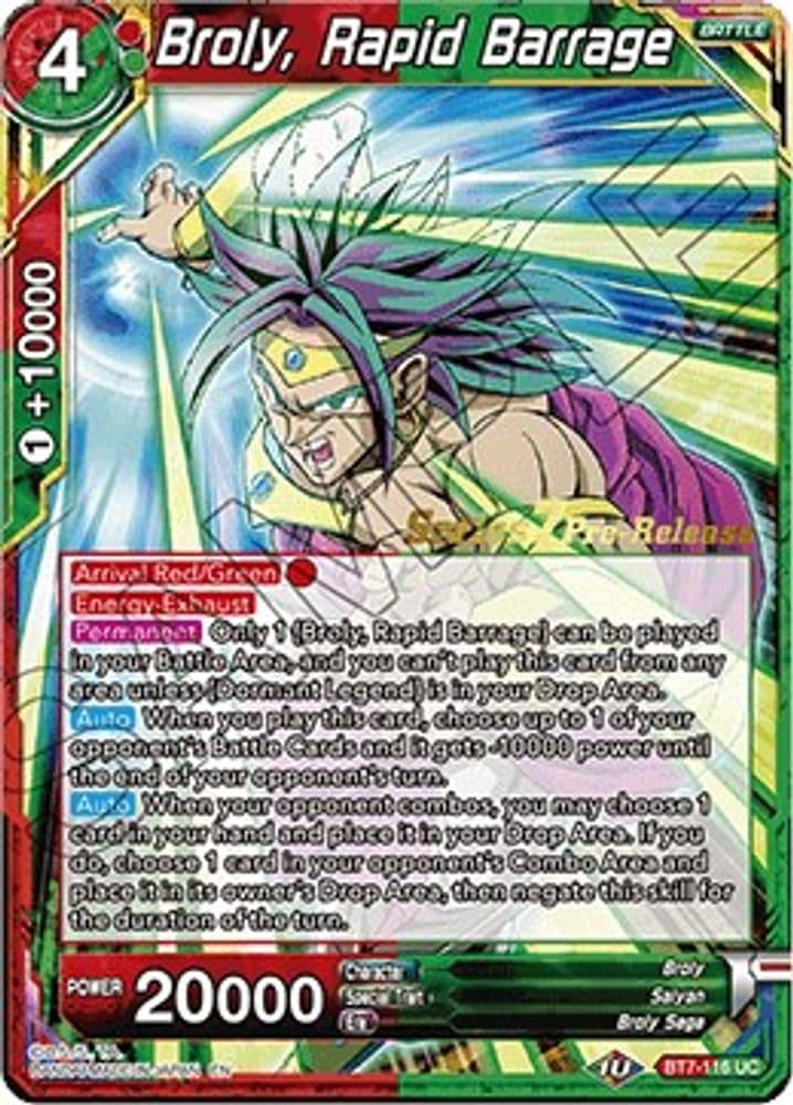 Broly, Rapid Barrage (Pre-Release)
