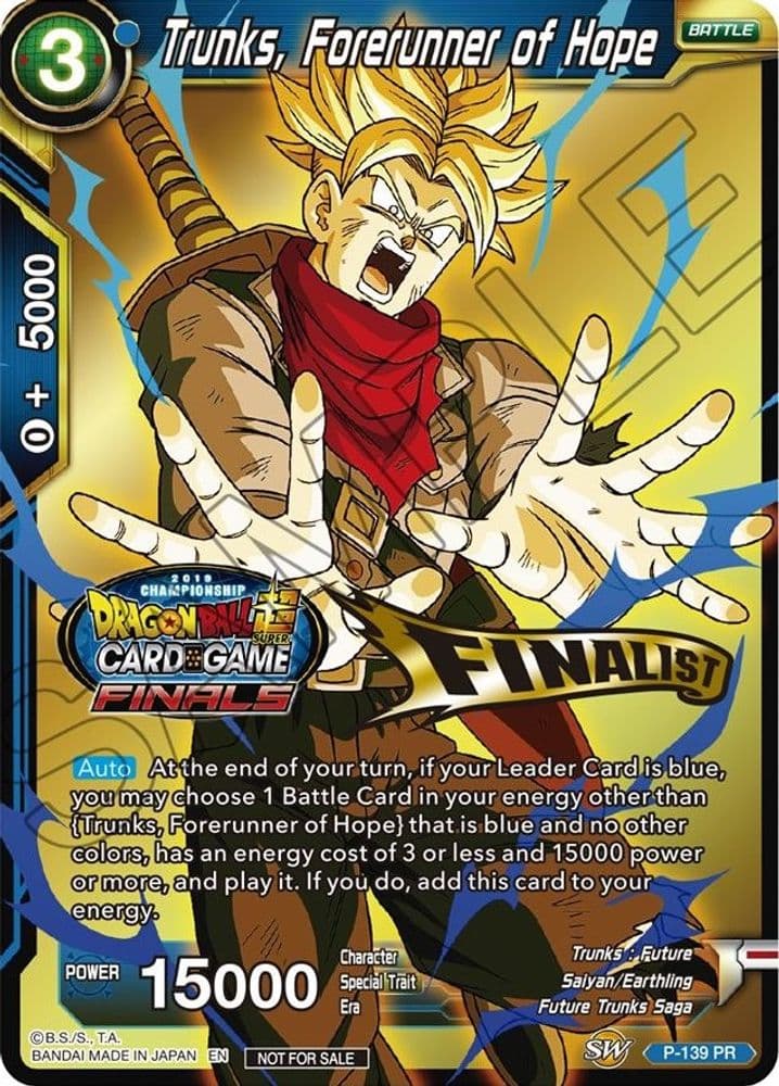 Trunks, Forerunner of Hope (Championship Final 2019 · Finalist)