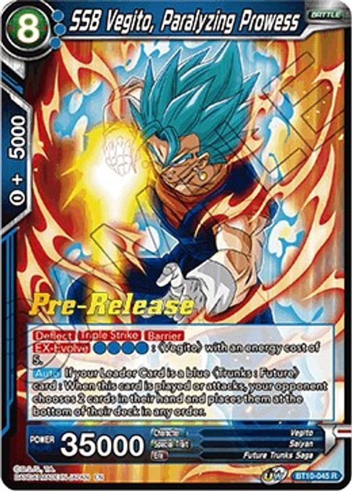 SSB Vegito, Paralyzing Prowess (Pre-Release)