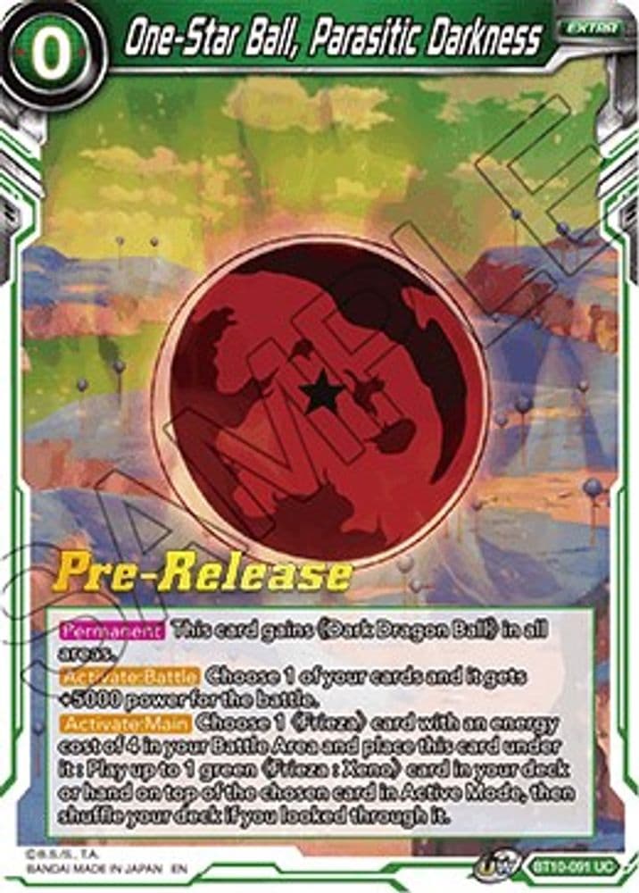 One-Star Ball, Parasitic Darkness (Pre-Release)