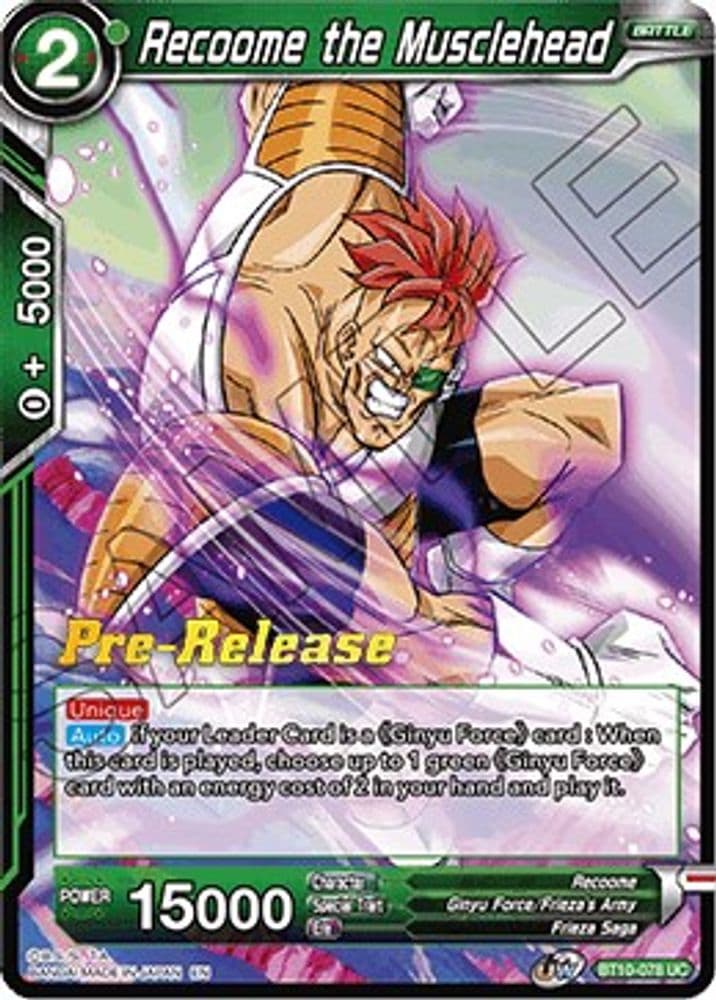 Recoome the Musclehead (Pre-Release)
