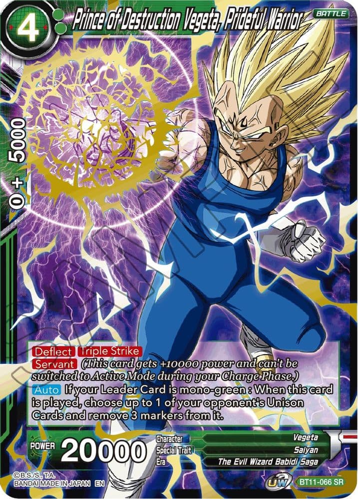 Prince of Destruction Vegeta, Prideful Warrior