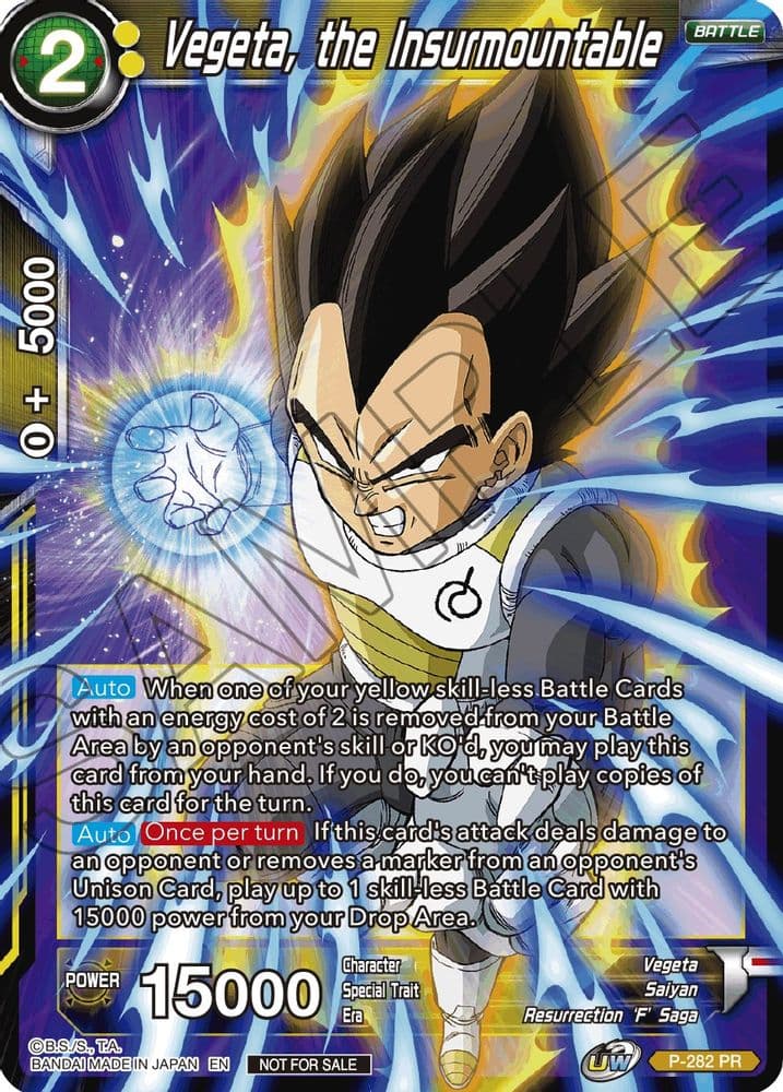 Vegeta, the Insurmountable (Unison Warrior Series Tournament Pack Vol.3)
