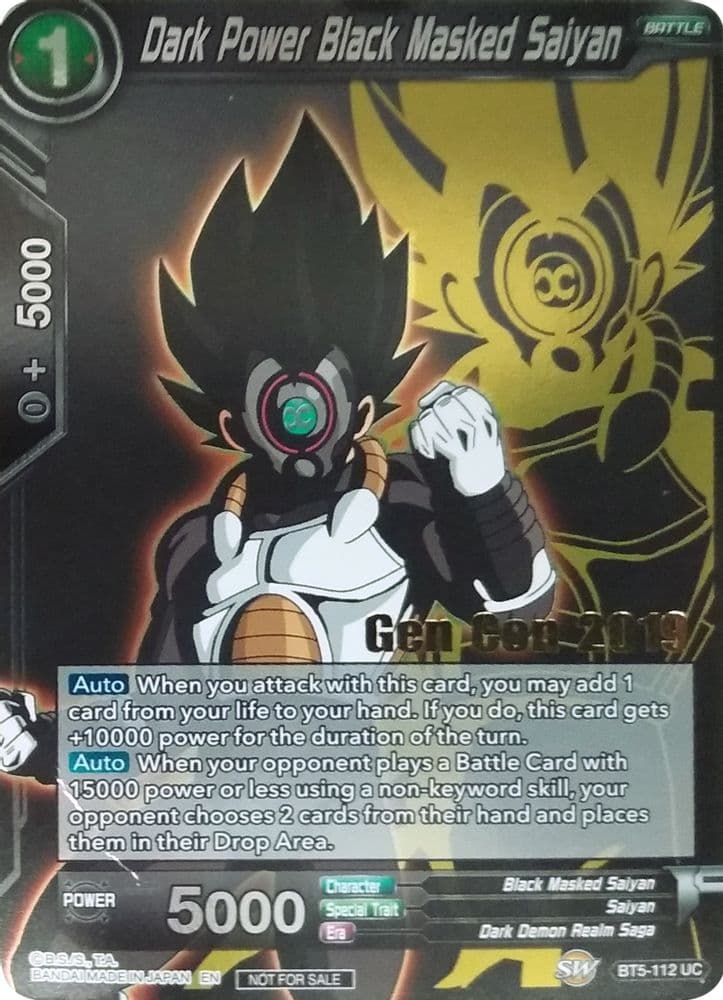 Dark Power Black Masked Saiyan