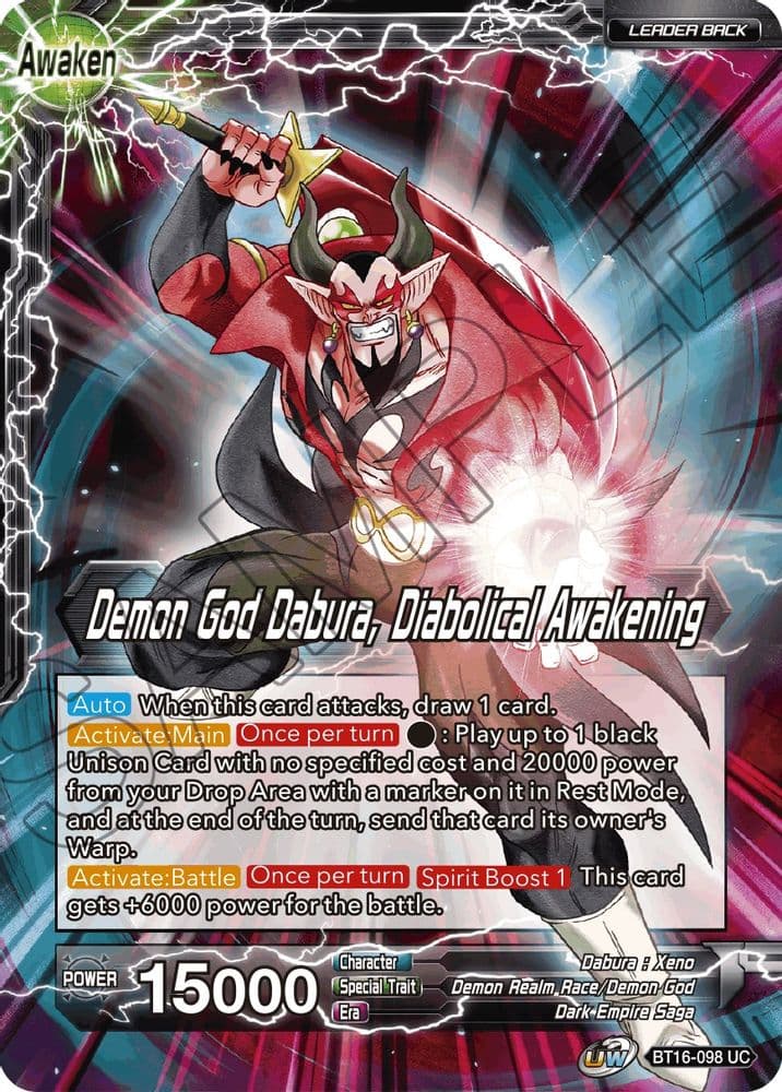Dabura // Demon God Dabura, Diabolical Awakening