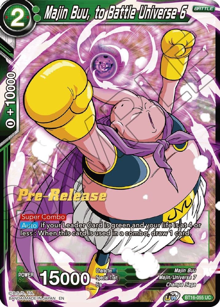 Majin Buu, to Battle Universe 6 (Pre-Release)