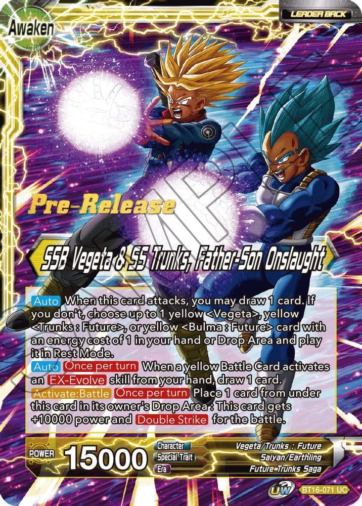 Trunks // SSB Vegeta & SS Trunks, Father-Son Onslaught (Pre-Release)