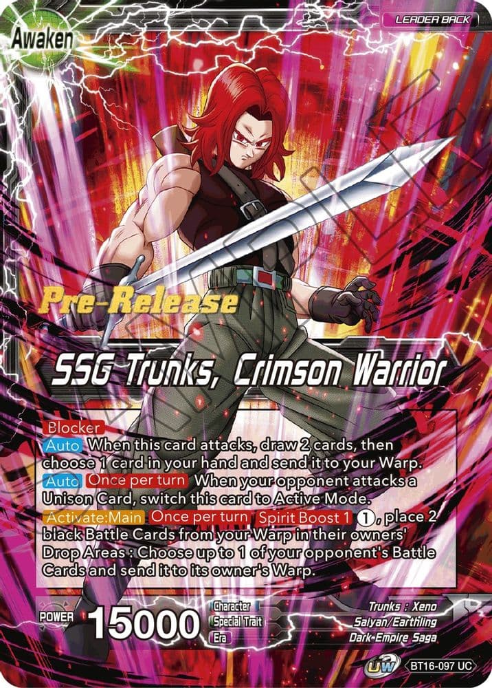 Trunks // SSG Trunks, Crimson Warrior (Pre-Release)