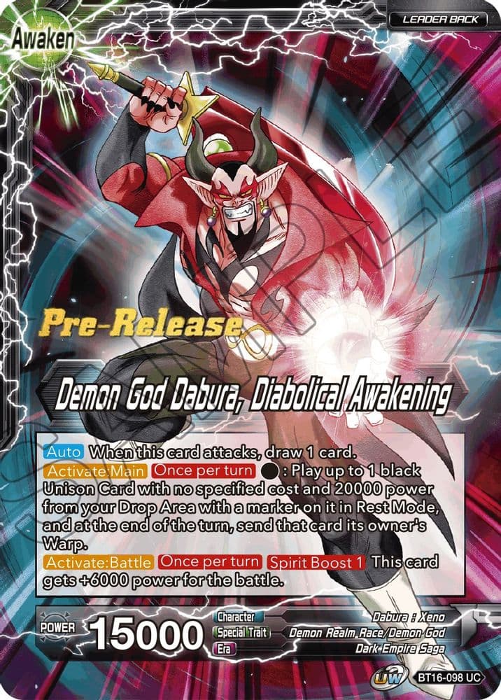 Dabura // Demon God Dabura, Diabolical Awakening (Pre-Release)
