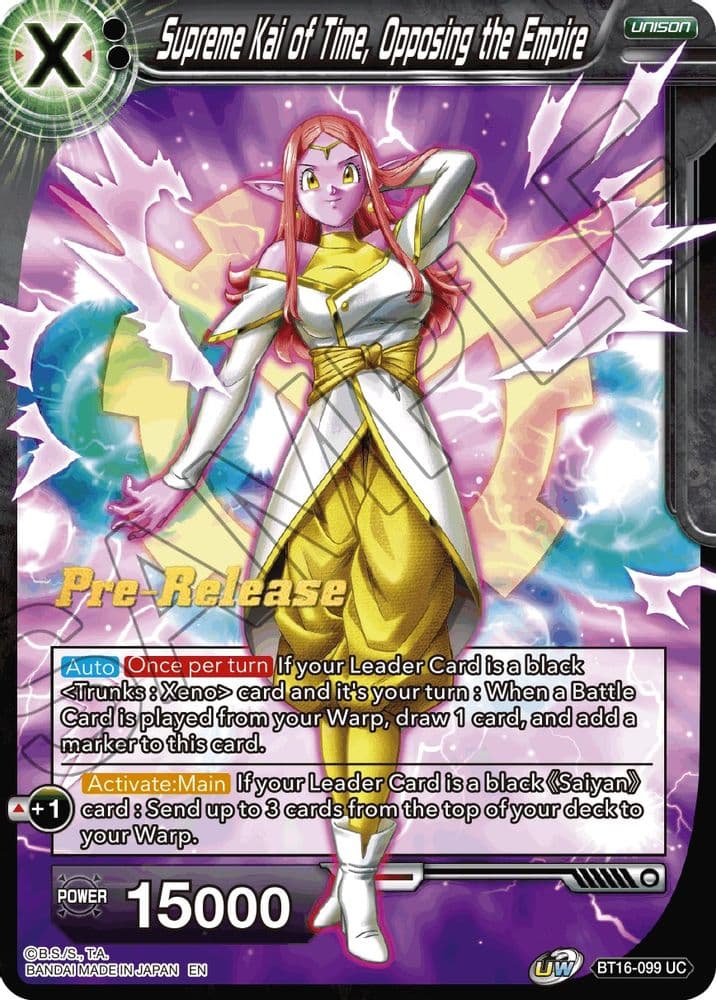 Supreme Kai of Time, Opposing the Empire (Pre-Release)
