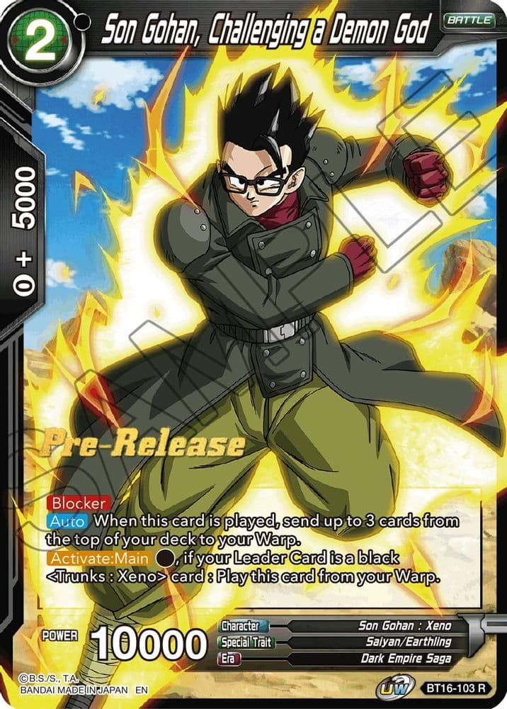 Son Gohan, Challenging a Demon God (Pre-Release)