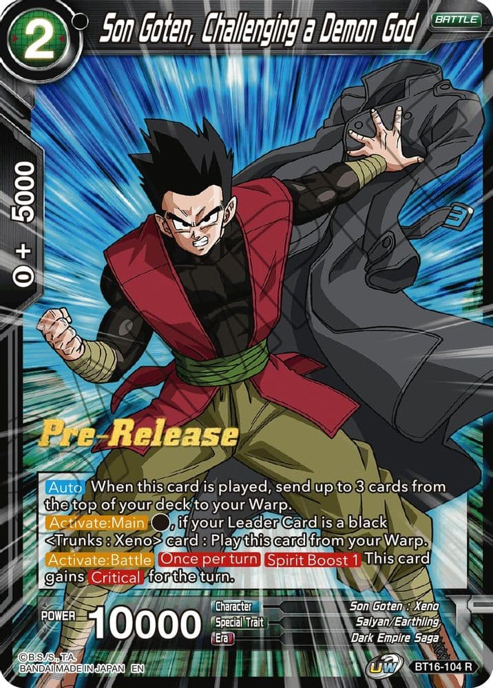 Son Goten, Challenging a Demon God (Pre-Release)