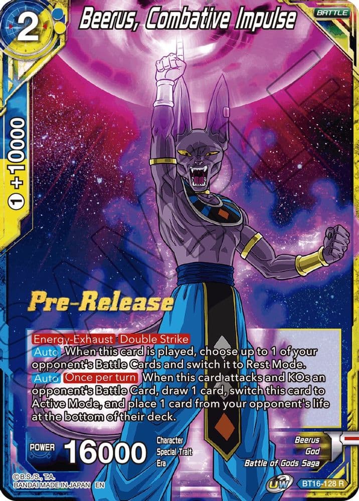 Beerus, Combative Impulse (Pre-Release)