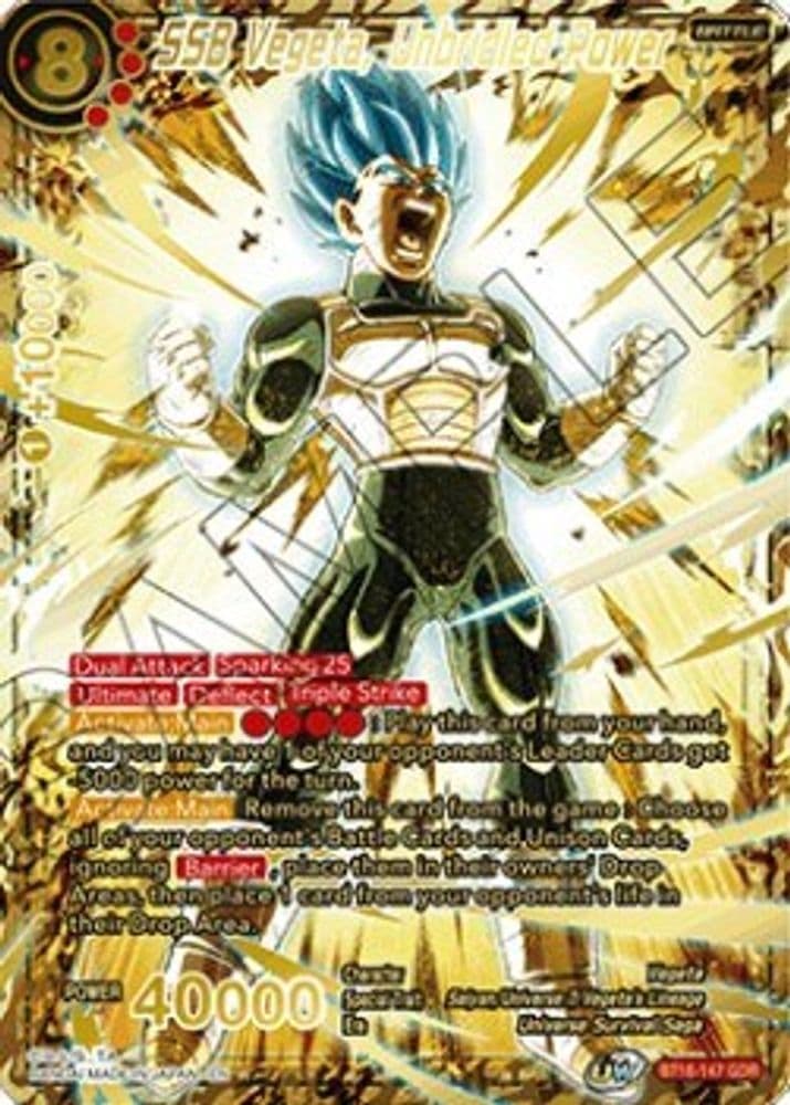 SSB Vegeta, Unbridled Power (God Rare)