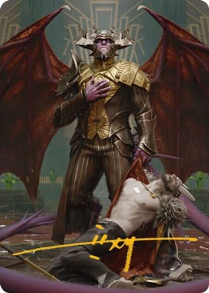 Ob Nixilis, the Adversary Art Card (31/81 · Gold-Stamped Signature)