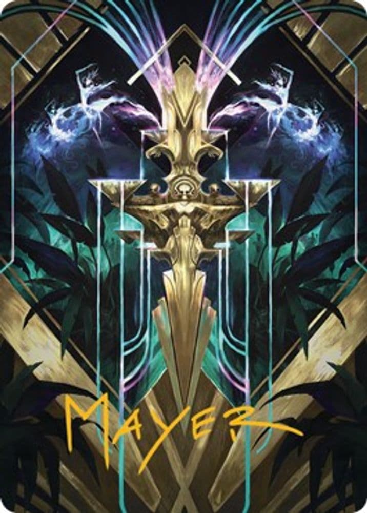 Halo Fountain Art Card (Gold-Stamped Signature)