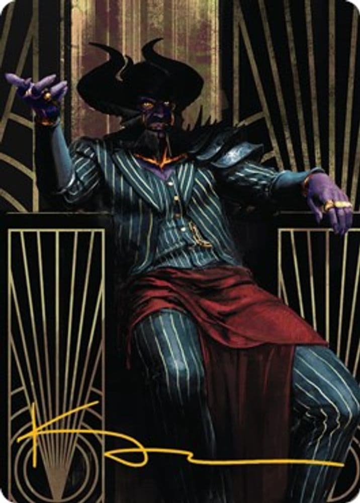Ob Nixilis, the Adversary Art Card (71/81 · Gold-Stamped Signature)