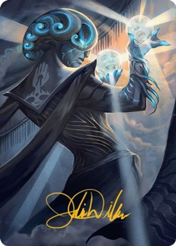 Queza, Augur of Agonies Art Card (Gold-Stamped Signature)