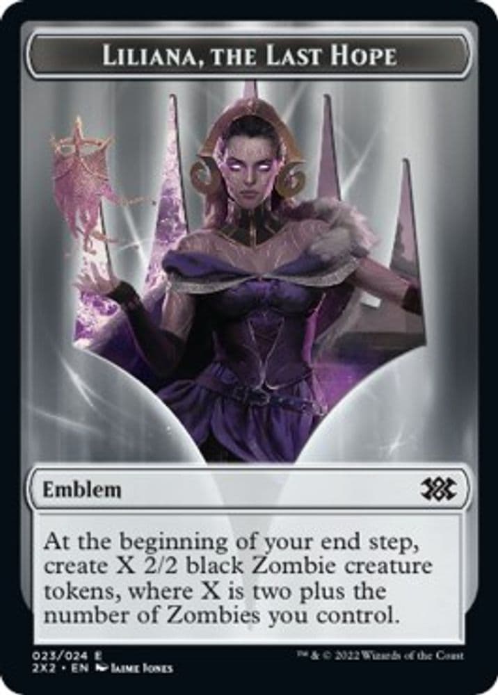 Emblem - Liliana, the Last Hope // Spirit (002) Double-Sided Token
