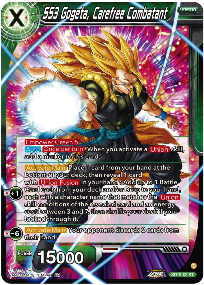 SS3 Gogeta, Carefree Combatant