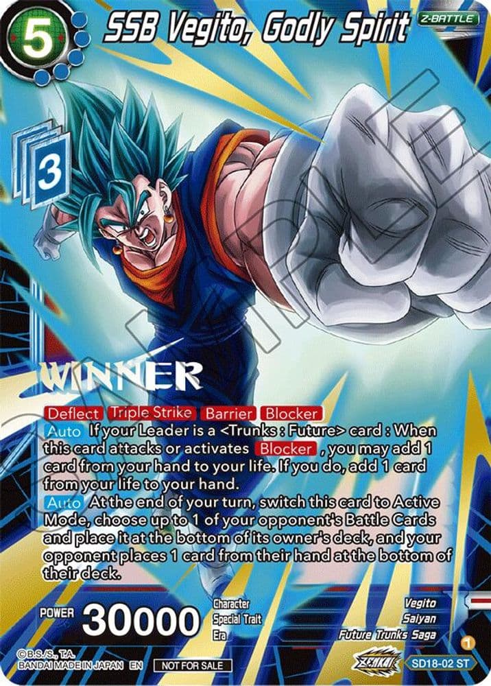 SSB Vegito, Godly Spirit (ZENKAI Celebration Winner-Stamped)