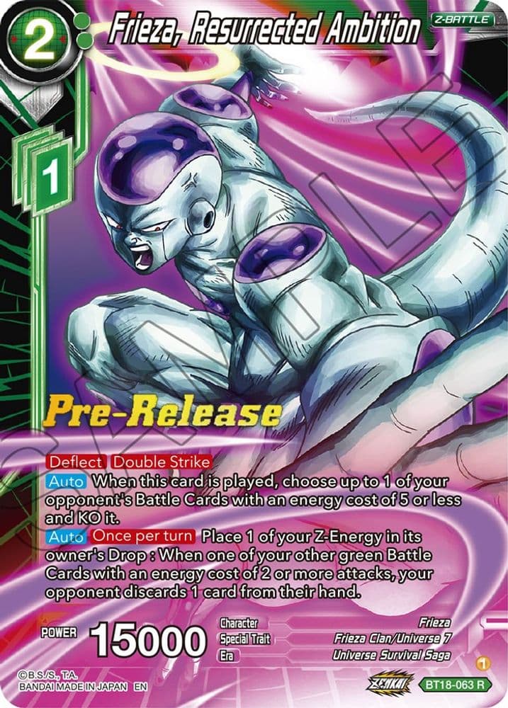 Frieza, Resurrected Ambition (Pre-Release)