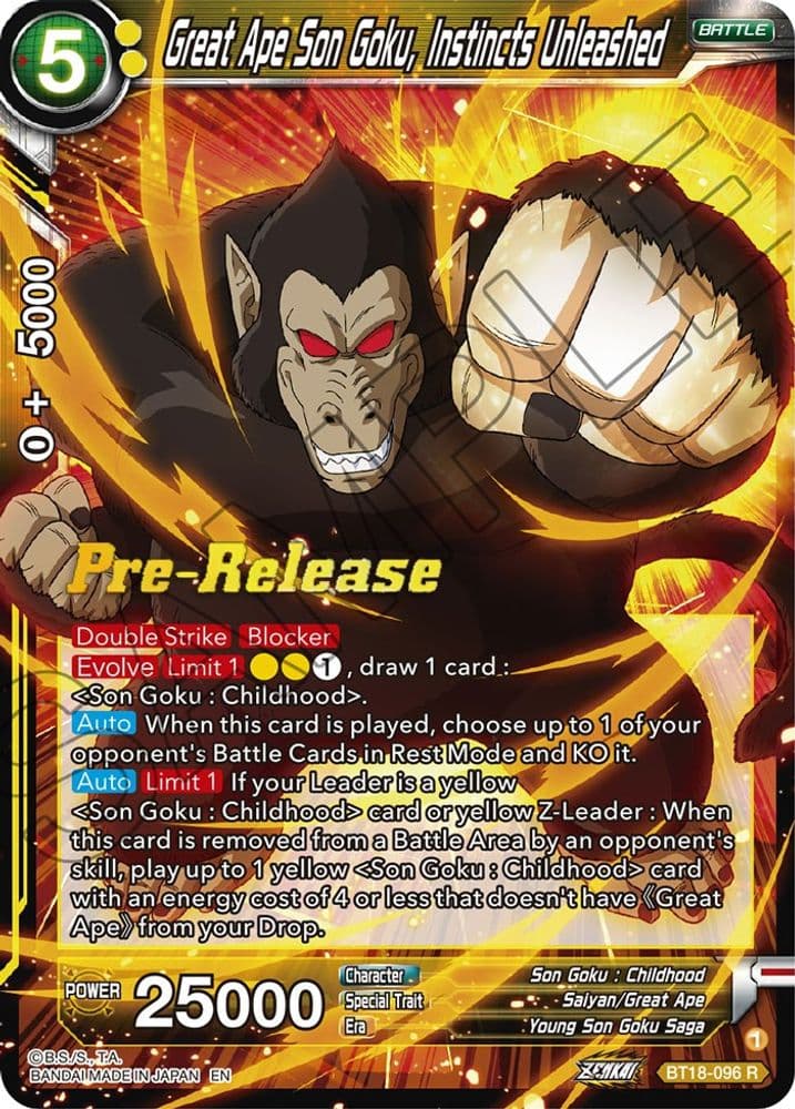 Great Ape Son Goku, Instincts Unleashed (Pre-Release)