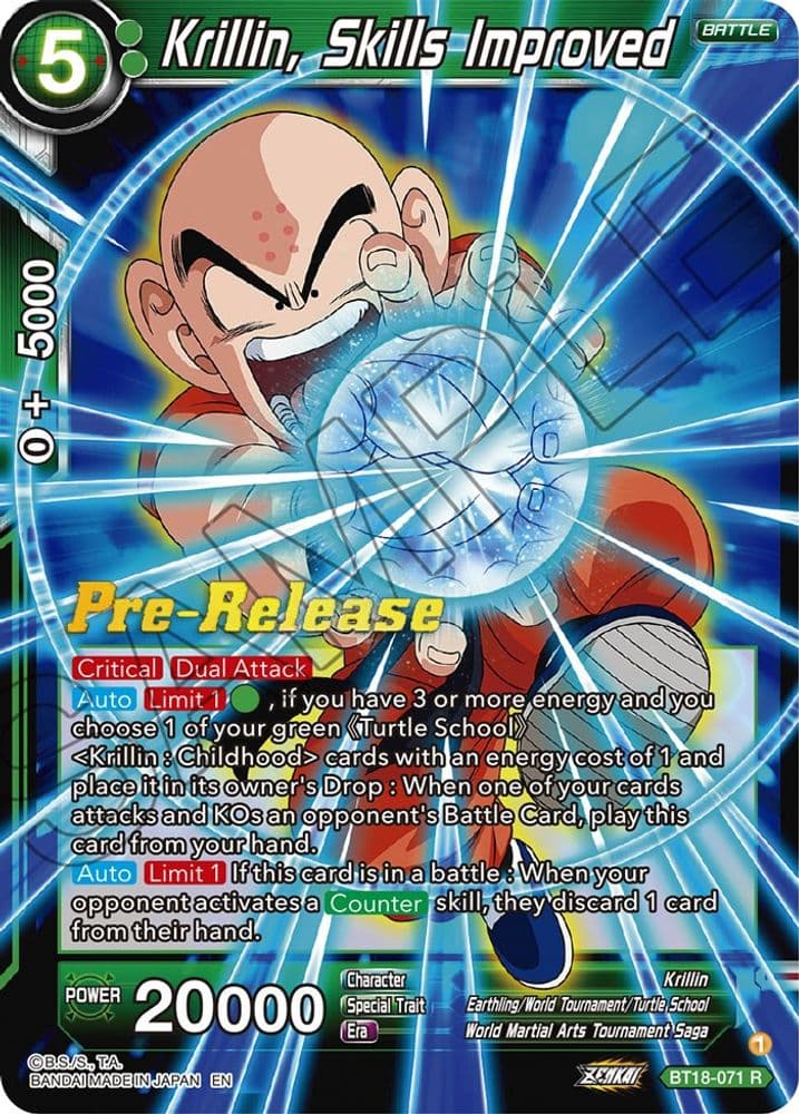 Krillin, Skills Improved (Pre-Release)