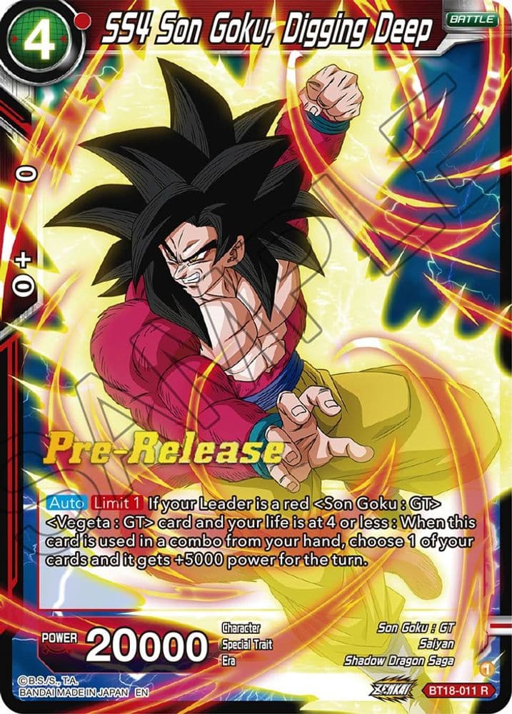 SS4 Son Goku, Digging Deep (Pre-Release)