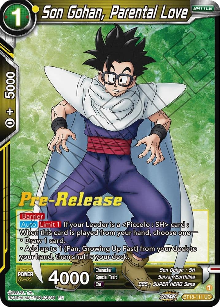 Son Gohan, Parental Love (Pre-Release)