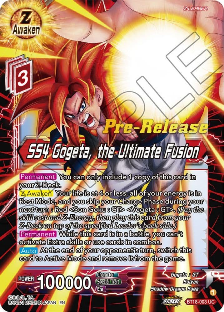 SS4 Gogeta, the Ultimate Fusion (Pre-Release)