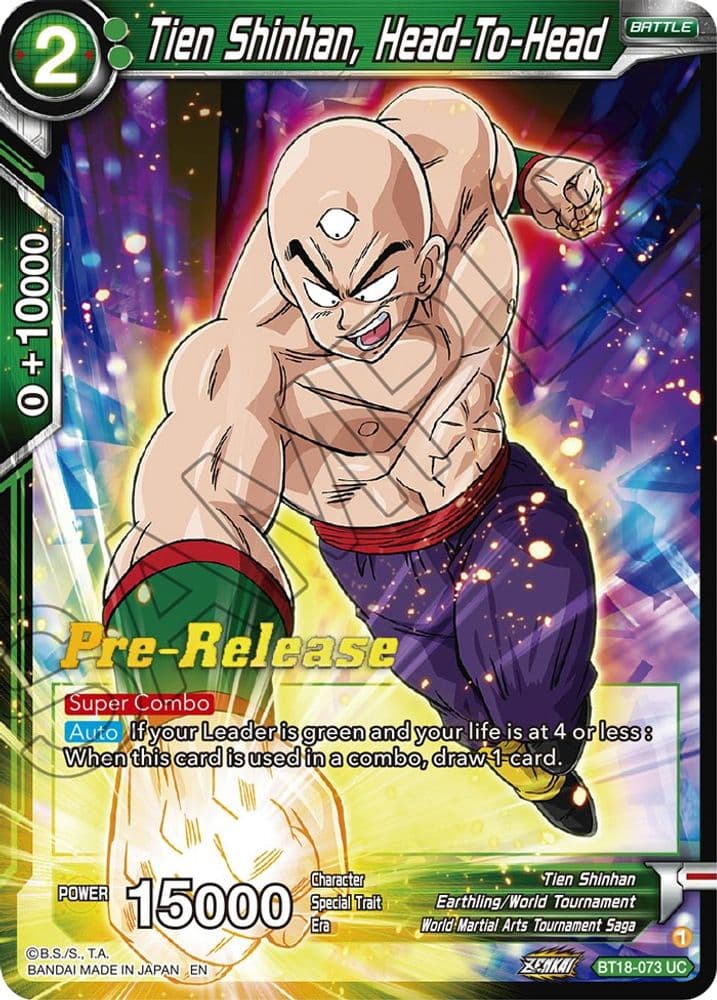 Tien Shinhan, Head-To-Head (Pre-Release)