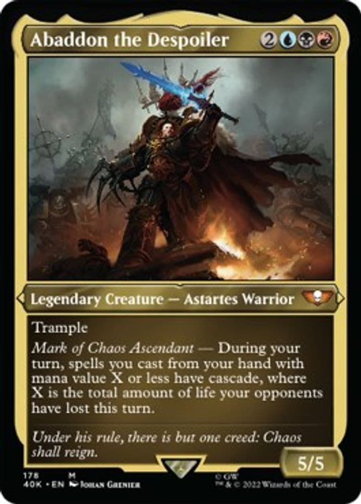 Abaddon the Despoiler (Display Commander) (Surge Foil) - Thick Stock