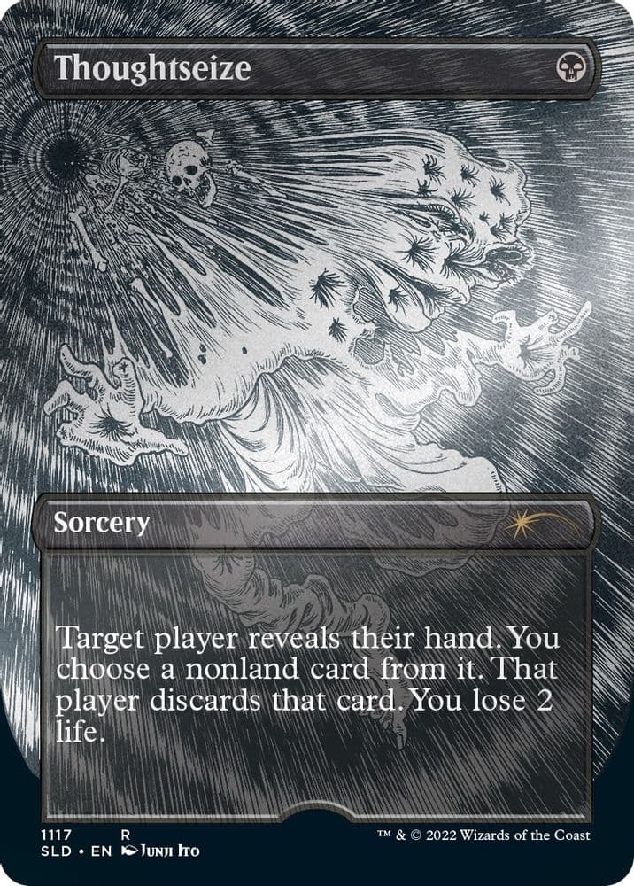 Thoughtseize (Borderless · Foil Etched)