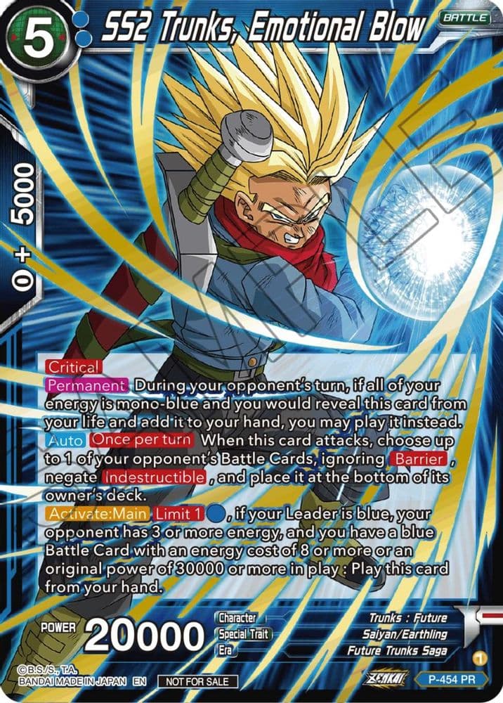 SS2 Trunks, Emotional Blow (Championship Selection Pack 2023 Vol.1 · Gold Stamped with Reflective Shatterfoil)