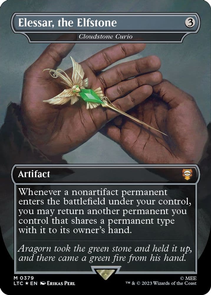 Elessar, the Elfstone - Cloudstone Curio (Borderless · Surge Foil)