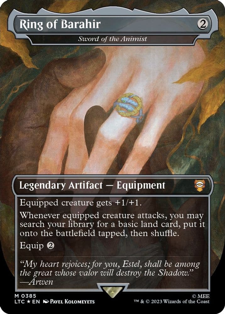 Ring of Barahir - Sword of the Animist (Borderless · Surge Foil)