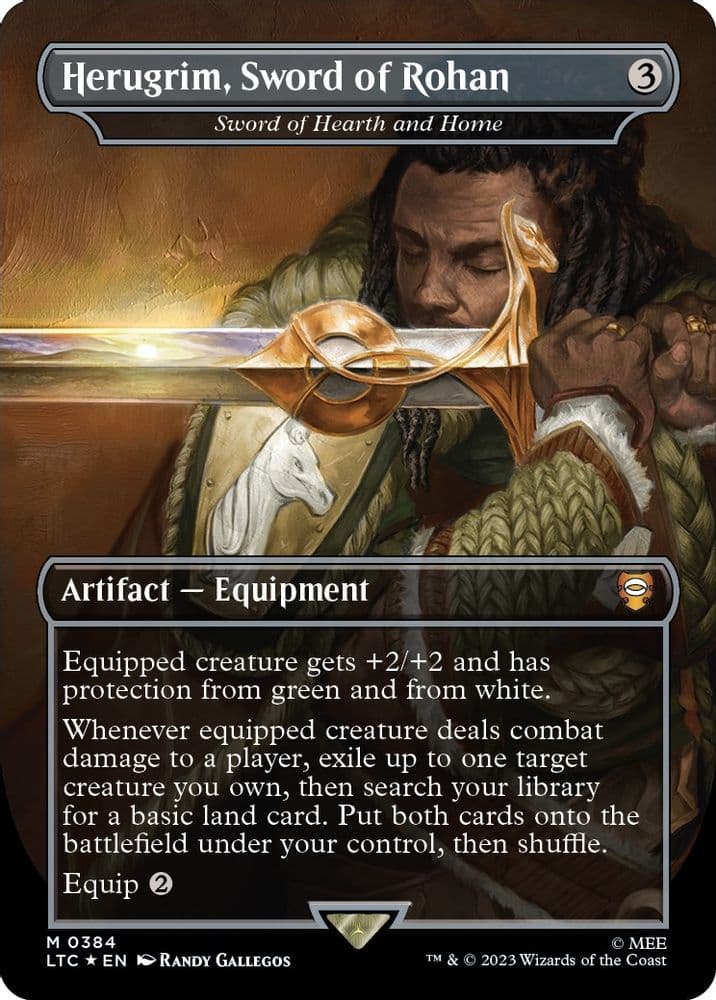 Herugrim, Sword of Rohan - Sword of Hearth and Home (Borderless · Surge Foil)