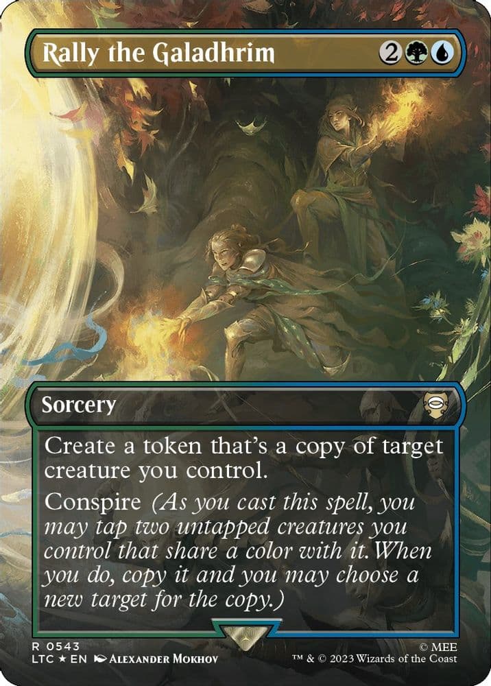 Rally the Galadhrim (Borderless · Surge Foil)