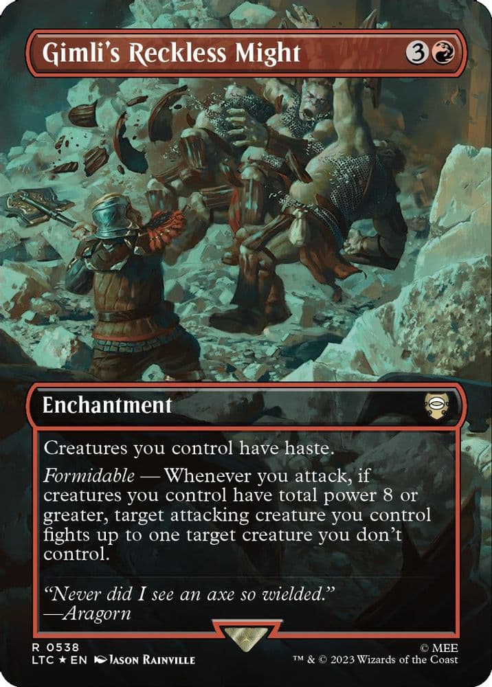 Gimli's Reckless Might (Borderless · Surge Foil)