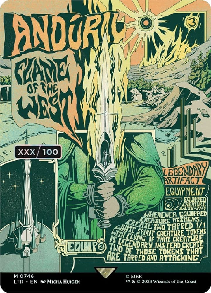Anduril, Flame of the West (Borderless Poster · Serial Numbered)