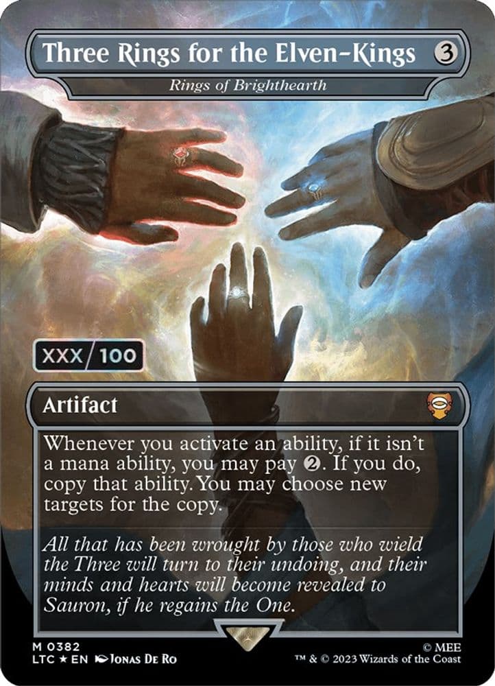 Three Rings for the Elven-Kings - Rings of Brighthearth (Borderless · Serial Numbered)