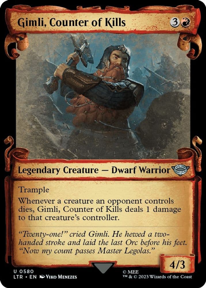 Gimli, Counter of Kills (Showcase Scrolls)