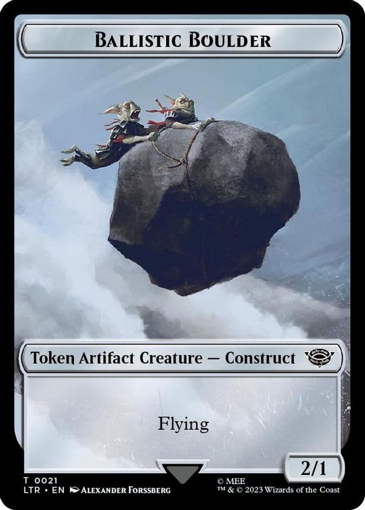 Ballistic Boulder // Food (0023) Double-Sided Token (Surge Foil)