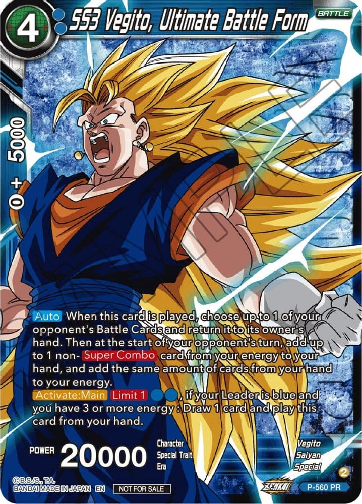 SS3 Vegito, Ultimate Battle Form (Zenkai Series Tournament Pack Vol.6 · Winner)