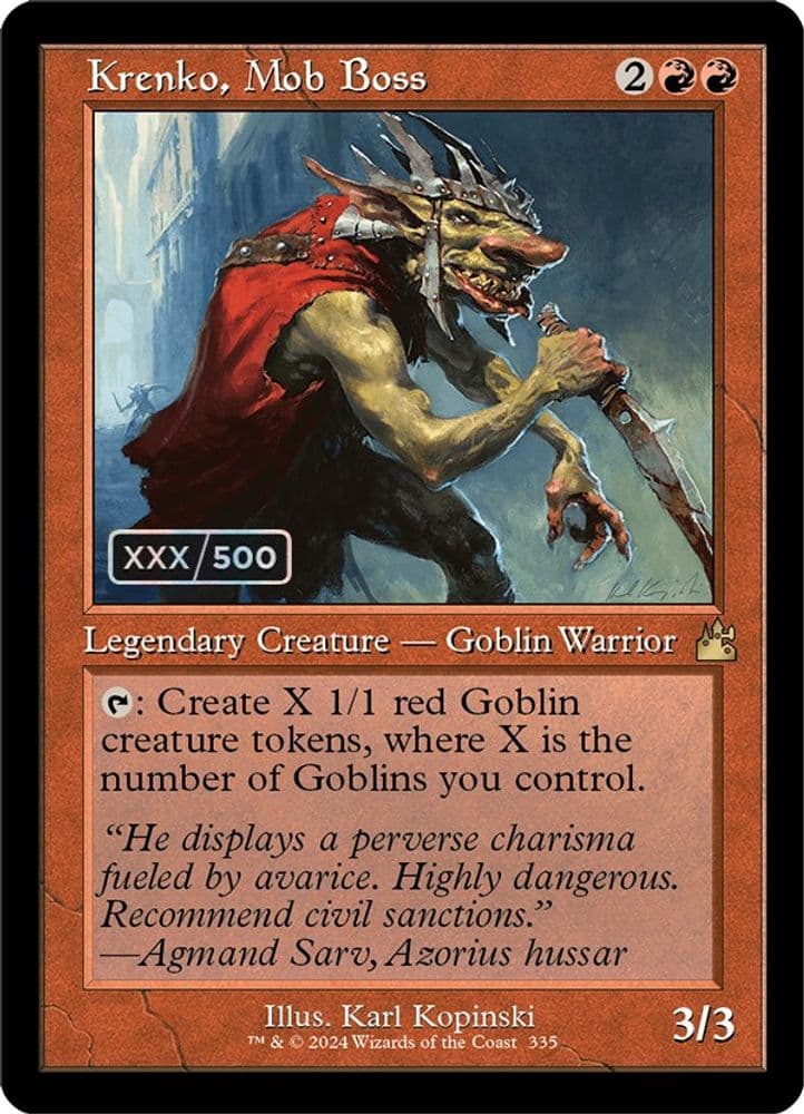 Krenko, Mob Boss (Retro Frame · Serial Numbered)